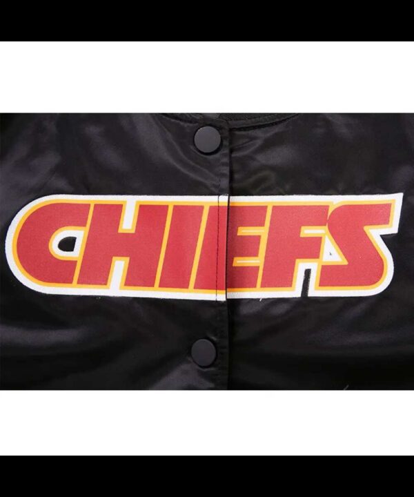 Classic Kansas City Chiefs Black Satin Jacket