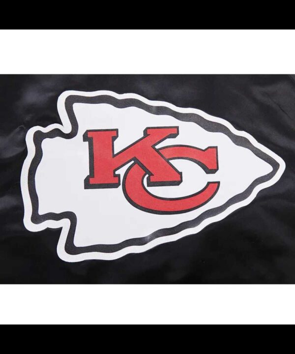 Classic Kansas City Chiefs Black Satin Jacket