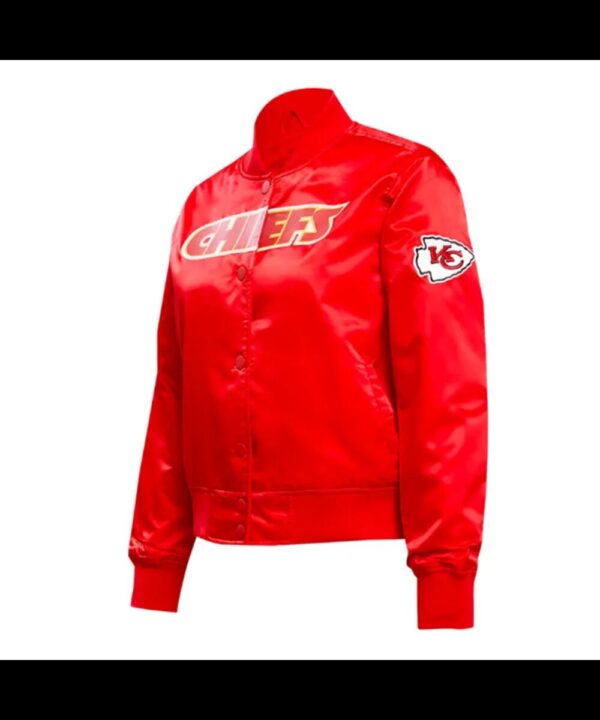 Classic Kansas City Chiefs Black Satin Jacket