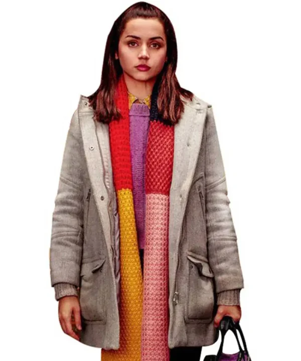 Ana De Armas Knives Out Wool Coat