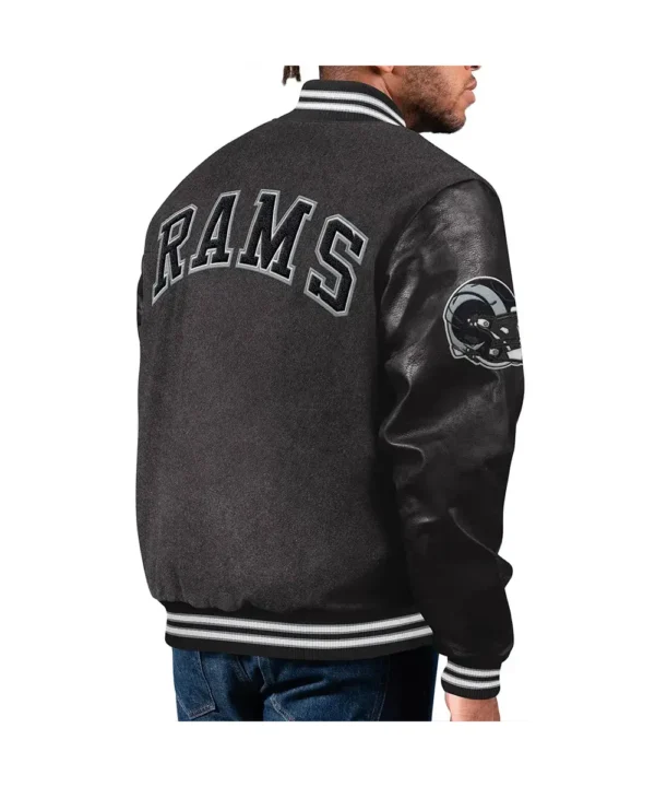 LA Rams First Rounder Black Varsity Jacket