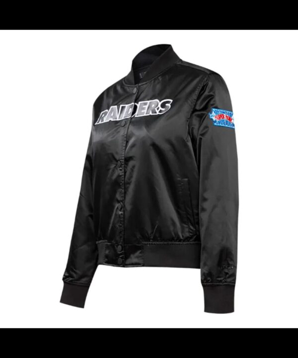Classic Las Vegas Raiders Black Satin Jacket