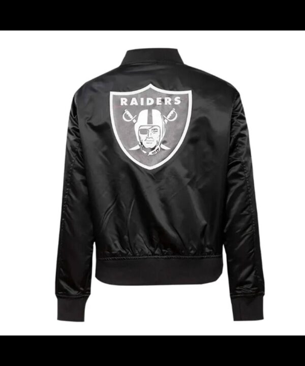 Classic Las Vegas Raiders Black Satin Jacket