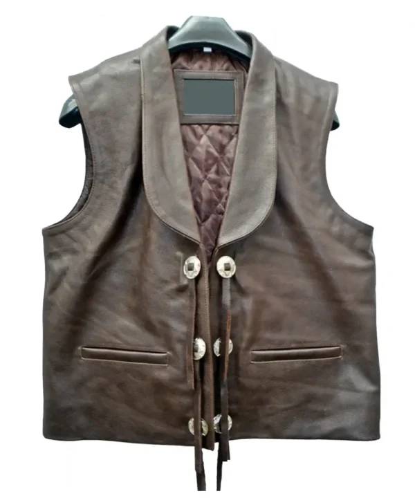 Lorne Greene Bonanza Leather Vest