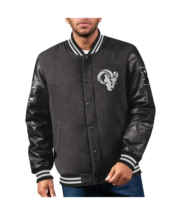 LA Rams First Rounder Black Varsity Jacket
