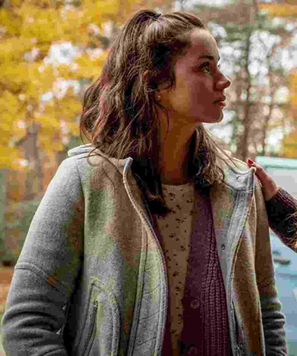 Ana De Armas Knives Out Wool Coat