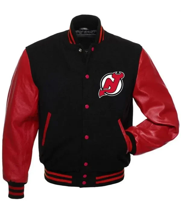 New Jersey Devils Red and Black Jacket