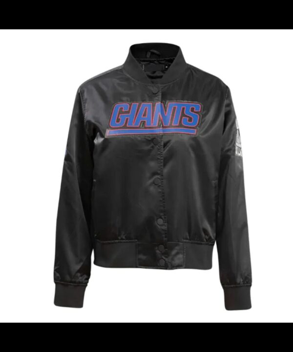 Classic New York Giants Black Satin Jacket