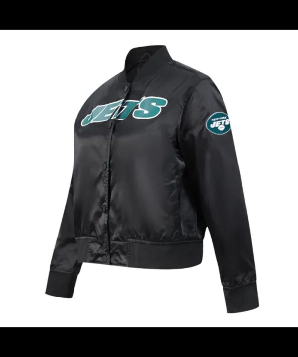 Classic New York Jets Black Satin Jacket
