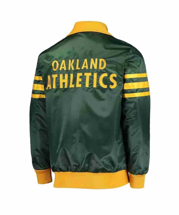 The Captain II Oakland Athletics Green Varsity Satin Jacket