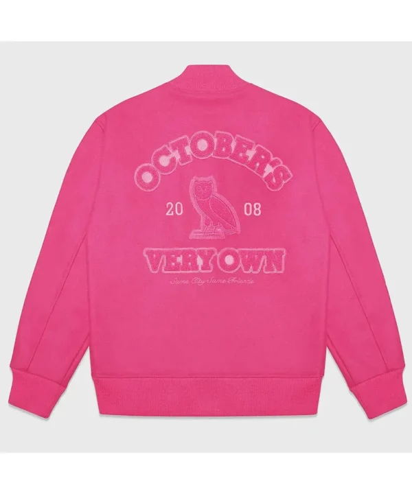 Valentine OVO Pink Varsity Jacket