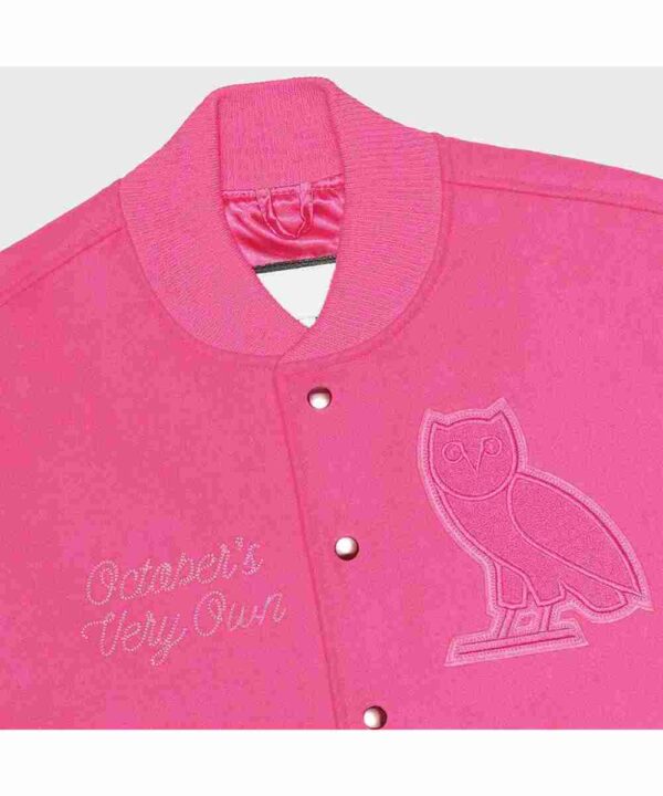 Valentine OVO Pink Varsity Jacket