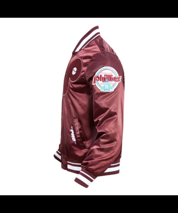 Philadelphia Phillies Retro Mashup Classic Rib Satin Jacket