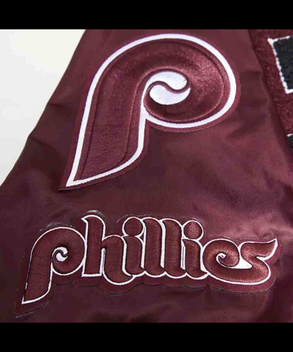 Philadelphia Phillies Retro Mashup Classic Rib Satin Jacket