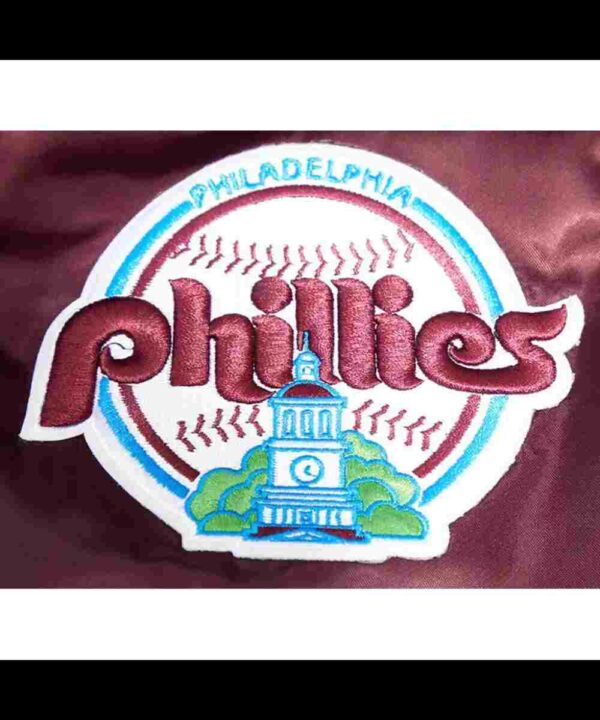 Philadelphia Phillies Retro Mashup Classic Rib Satin Jacket