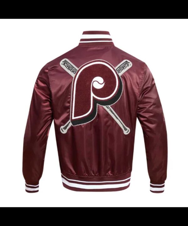 Philadelphia Phillies Retro Mashup Classic Rib Satin Jacket