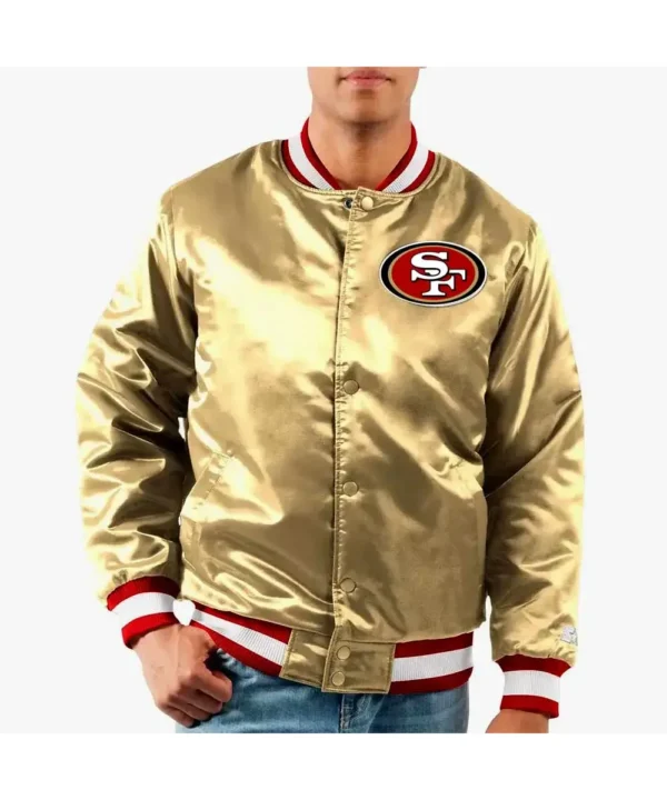 San Francisco 49ers Ace Gold Satin Jacket