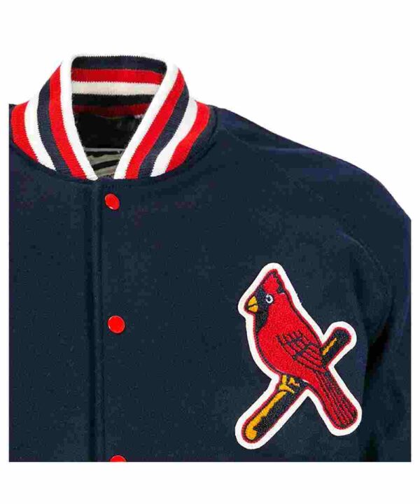 St. Louis Cardinals 1950 Navy Blue Wool Varsity Full-Button Jacket