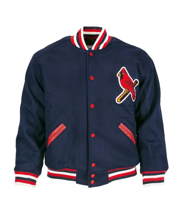 St. Louis Cardinals 1950 Navy Blue Wool Varsity Full-Button Jacket