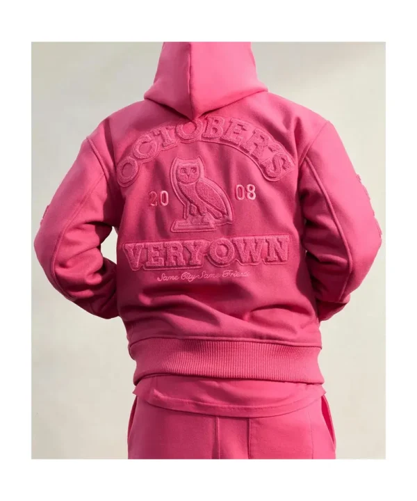 Valentine OVO Pink Varsity Jacket