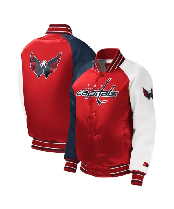 Washington Capitals Youth Varsity Satin Jacket