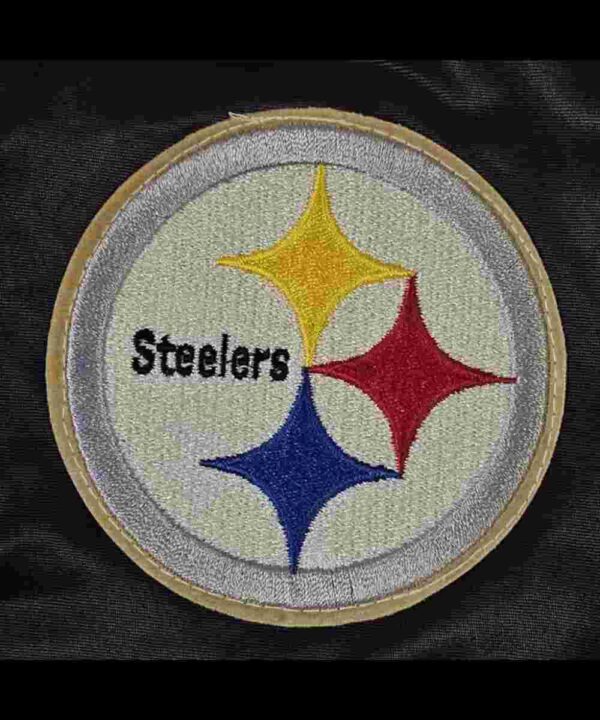 80’s Pittsburgh Steelers Bomber Black Satin Jacket