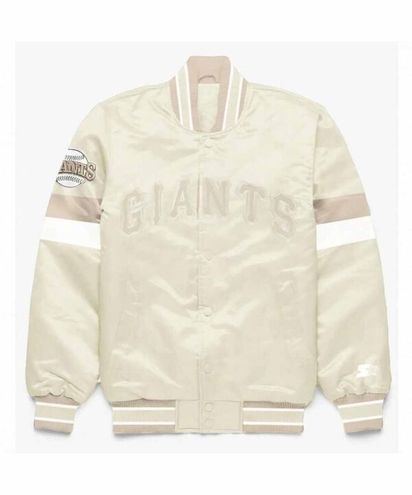 San Francisco Giants Home Game Pearl Varsity Satin Jacket