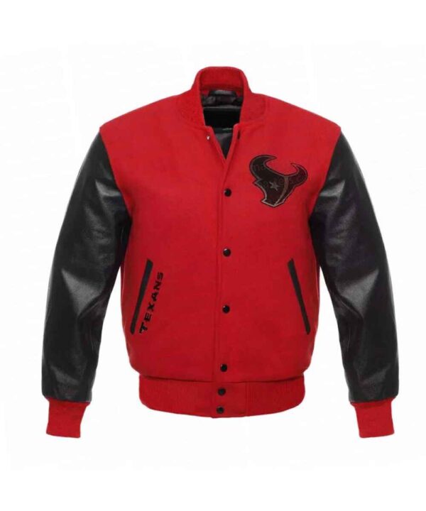 Houston Texans H-Town Red and Black Varsity Jacket