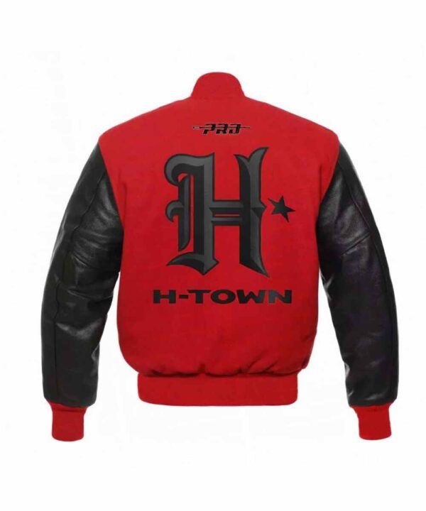 Houston Texans H-Town Red and Black Varsity Jacket