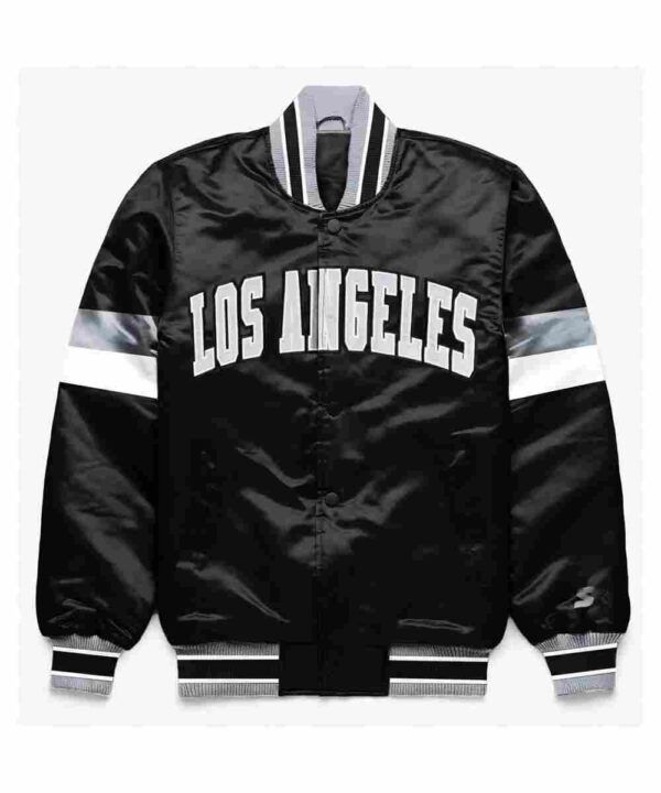 LA Kings Home Game Black Varsity Satin Jacket