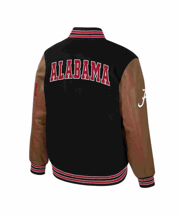 Alabama Crimson Tide Navy and Brown Letterman Jacket
