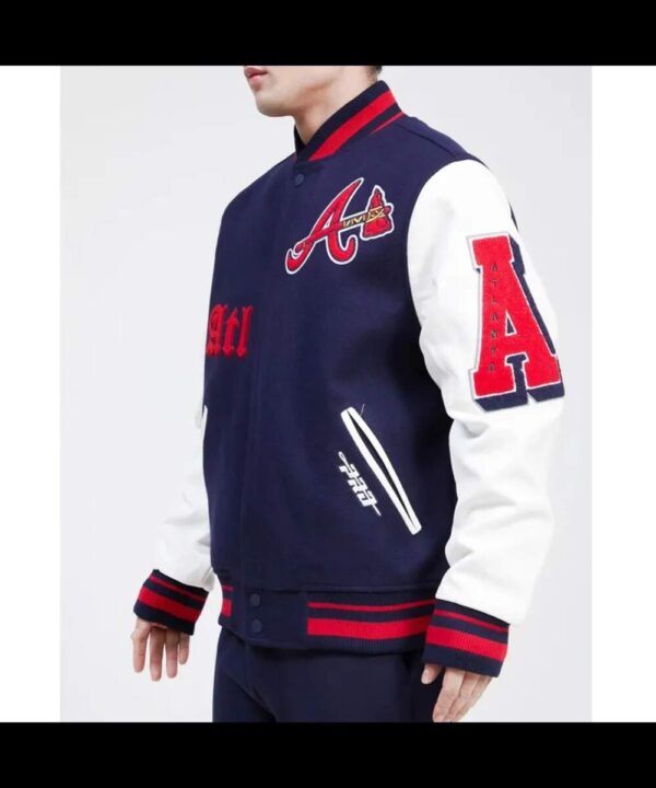 Old English Atlanta Braves Varsity Jacket