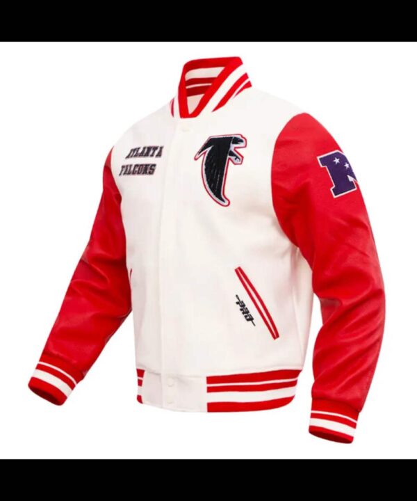 Retro Atlanta Falcons Classic Rib Varsity Jacket
