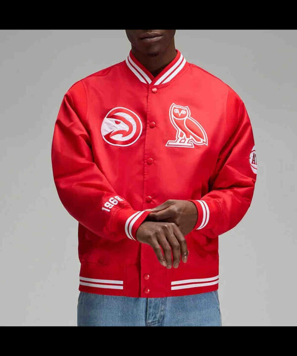 OVO Atlanta Hawks Red Jacket
