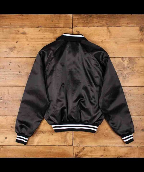 Baltimore Ravens 80’s Bomber Black Satin Jacket