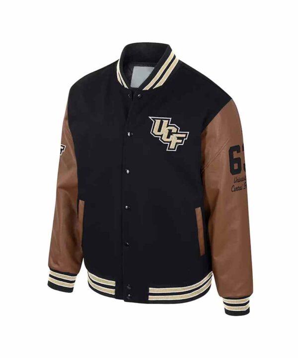 UCF Knights Black and Brown Letterman Jacket