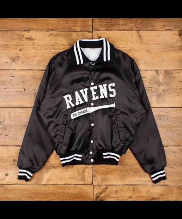 Baltimore Ravens 80’s Bomber Black Satin Jacket