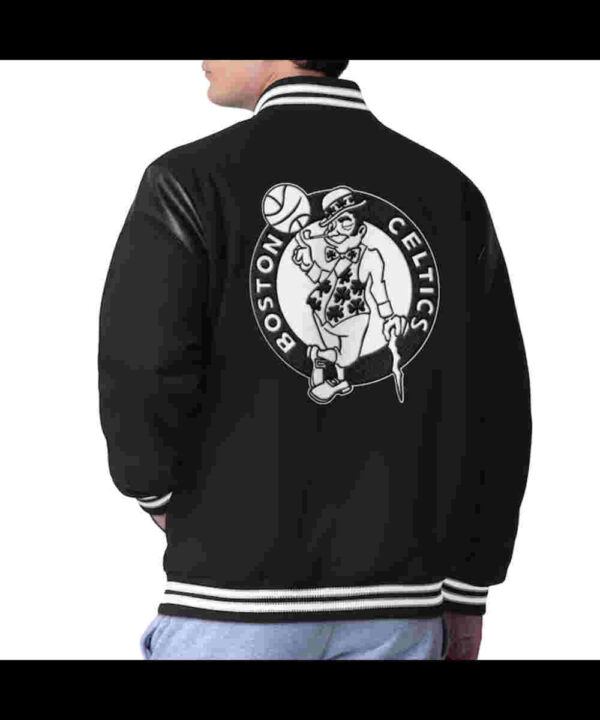 Boston Celtics Clutch Hitter Black Varsity Jacket