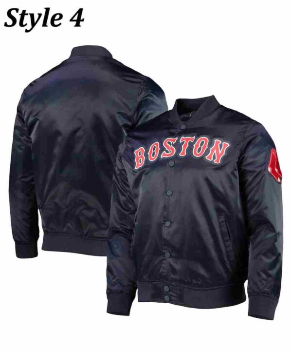 Boston Red Sox Satin Full Snap Jacket