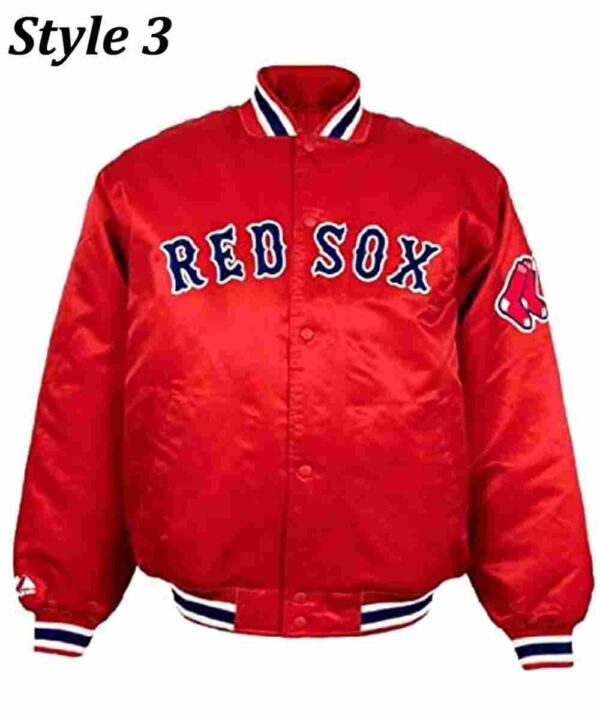 Boston Red Sox Satin Full Snap Jacket