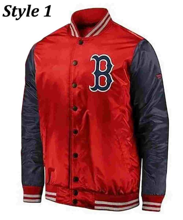 Boston Red Sox Satin Full Snap Jacket
