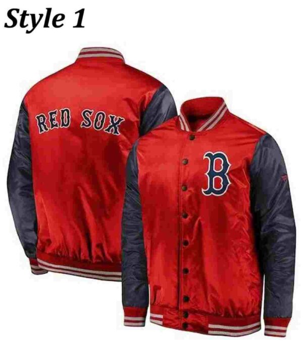 Boston Red Sox Satin Full Snap Jacket
