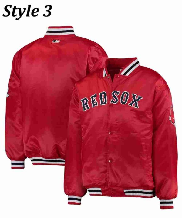 Boston Red Sox Satin Full Snap Jacket