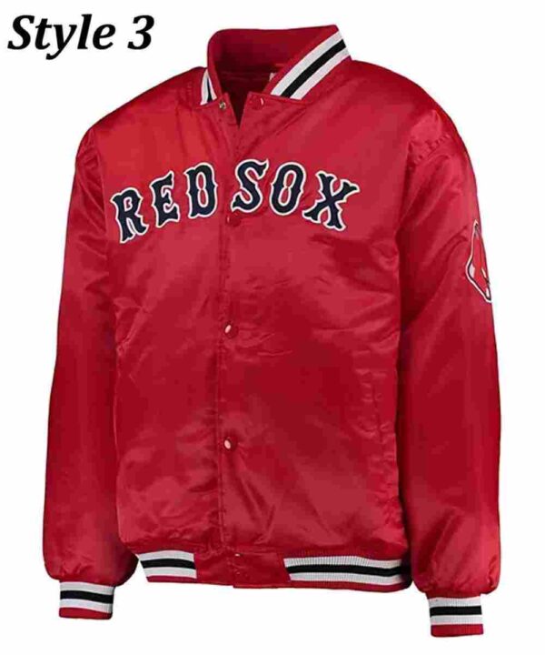 Boston Red Sox Satin Full Snap Jacket