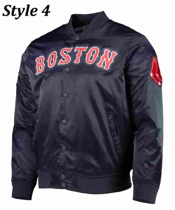 Boston Red Sox Satin Full Snap Jacket