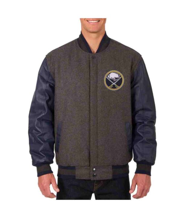 Charcoal/Navy Buffalo Sabres Varsity Jacket