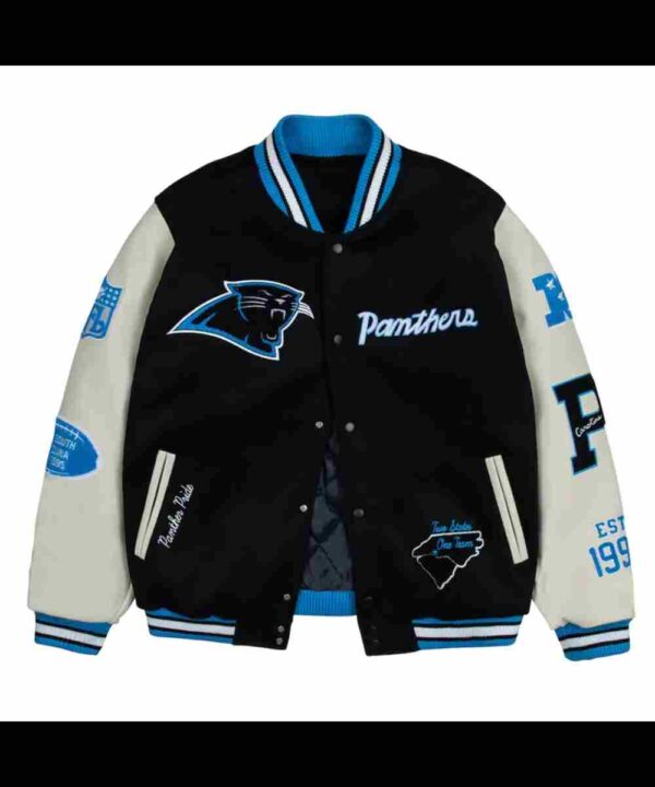 Carolina Panthers Two States One Team Letterman Jacket