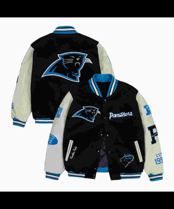 Carolina Panthers Two States One Team Letterman Jacket
