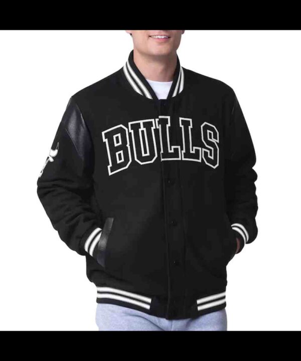 Chicago Bulls Clutch Hitter Black Varsity Jacket