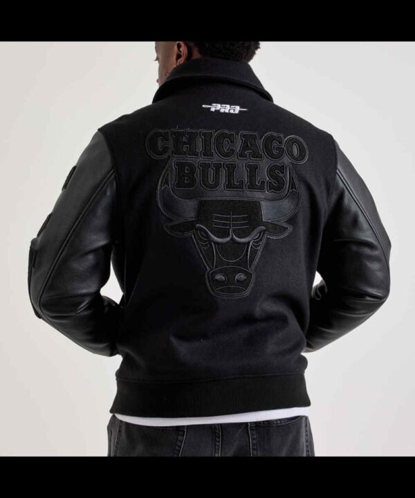 Chicago Bulls Patches Black Varsity Jacket